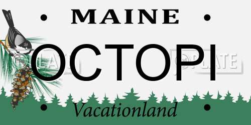 OCTOPI Maine License Plate