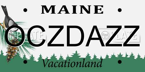 OCZDAZZ Maine License Plate