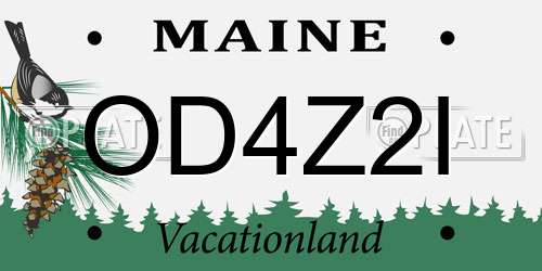 OD4Z2I Maine License Plate