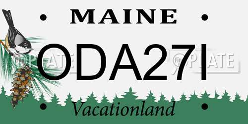 ODA27I Maine License Plate