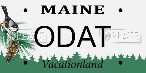 ODAT Maine License Plate