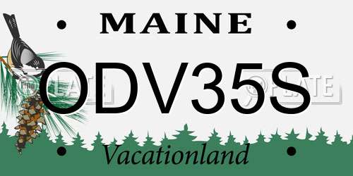 ODV35S Maine License Plate