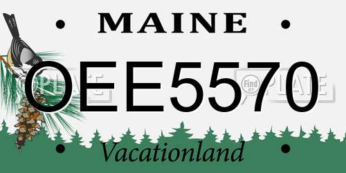 OEE5570 Maine License Plate