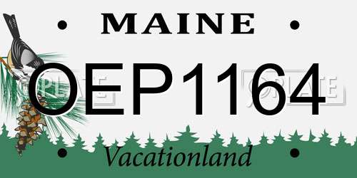OEP1164 Maine License Plate