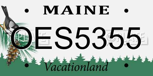 OES5355 Maine License Plate