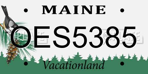 OES5385 Maine License Plate