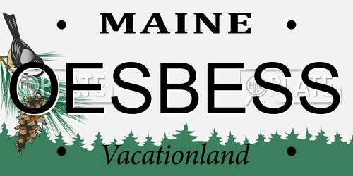 OESBESS Maine License Plate