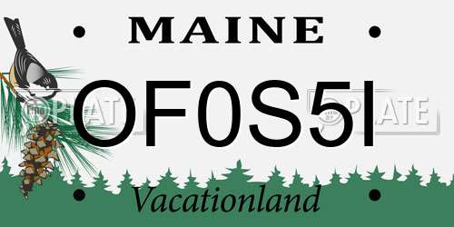 OF0S5I Maine License Plate