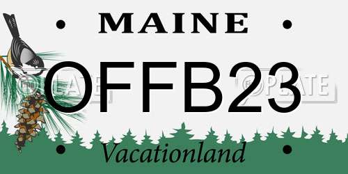 OFFB23 Maine License Plate