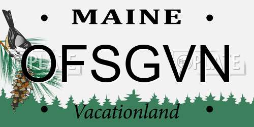 OFSGVN Maine License Plate