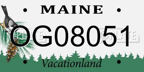 OG08051 Maine License Plate