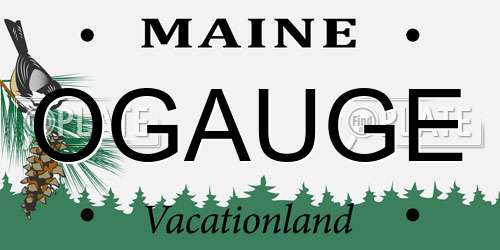 OGAUGE Maine License Plate
