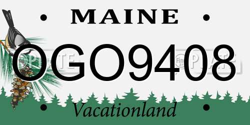 OGO9408 Maine License Plate