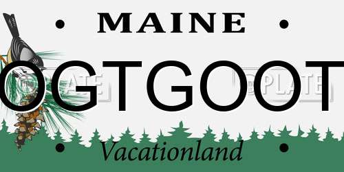 OGTGOOT Maine License Plate