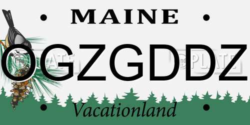 OGZGDDZ Maine License Plate