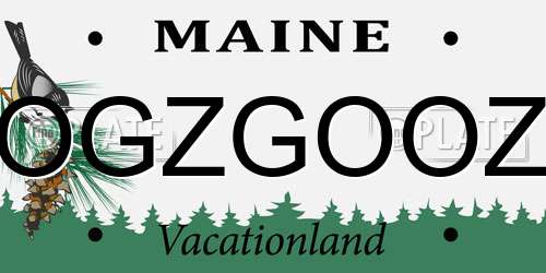 OGZGOOZ Maine License Plate