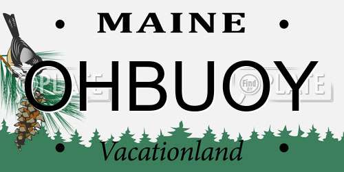 OHBUOY Maine License Plate