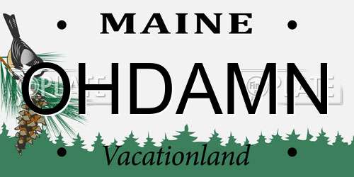 OHDAMN Maine License Plate