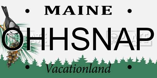 OHHSNAP Maine License Plate