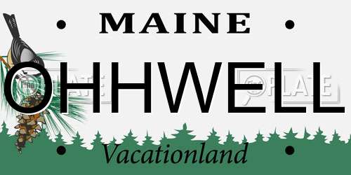 OHHWELL Maine License Plate