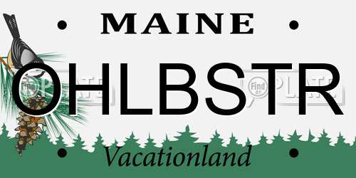 OHLBSTR Maine License Plate