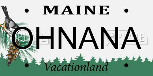 OHNANA Maine License Plate