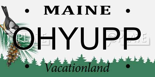 OHYUPP Maine License Plate
