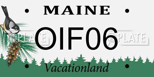 OIF06 Maine License Plate