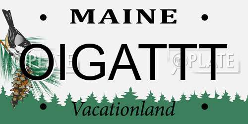 OIGATTT Maine License Plate