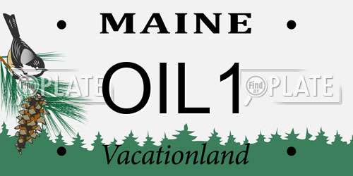 OIL1 Maine License Plate