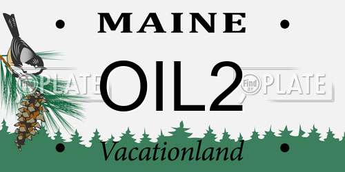 OIL2 Maine License Plate