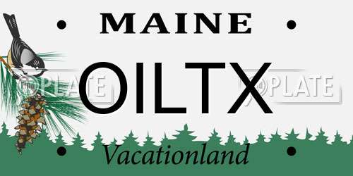OILTX Maine License Plate