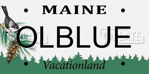 OLBLUE Maine License Plate