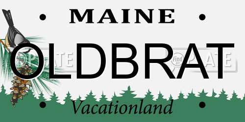 OLDBRAT Maine License Plate