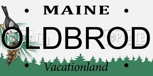 OLDBROD Maine License Plate