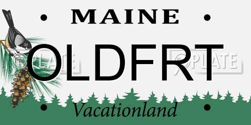 OLDFRT Maine License Plate