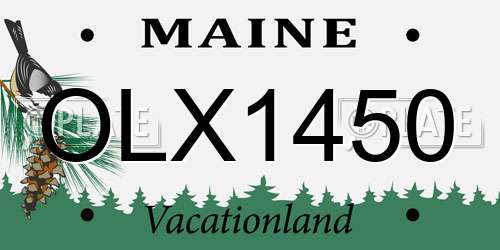 OLX1450 Maine License Plate
