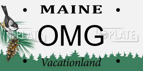 OMG Maine License Plate
