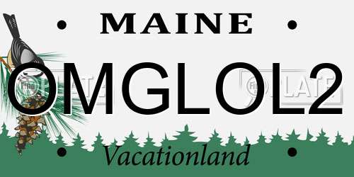 OMGLOL2 Maine License Plate