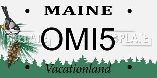 OMI5 Maine License Plate