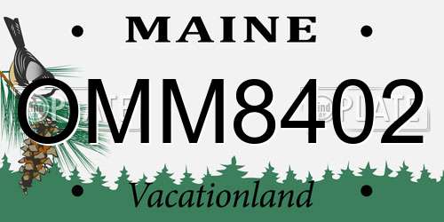 OMM8402 Maine License Plate