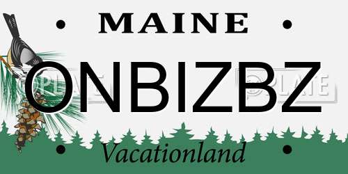 ONBIZBZ Maine License Plate