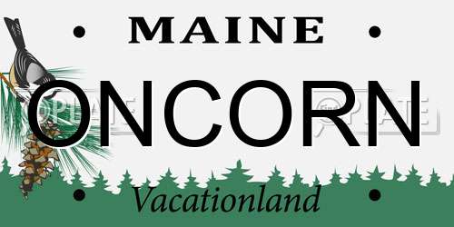 ONCORN Maine License Plate