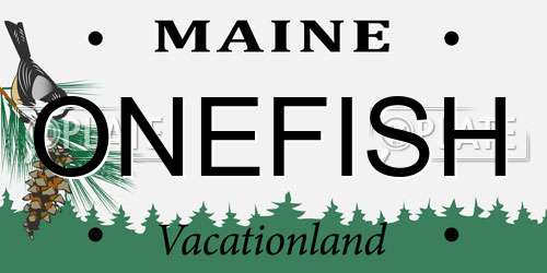 ONEFISH Maine License Plate
