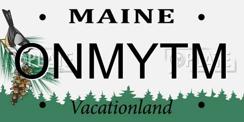 ONMYTM Maine License Plate