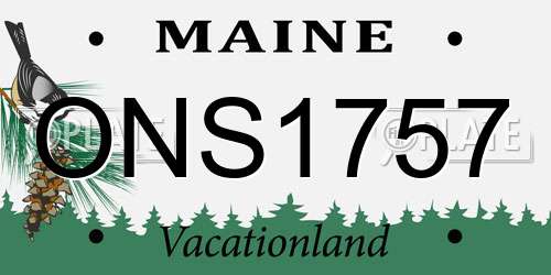 ONS1757 Maine License Plate