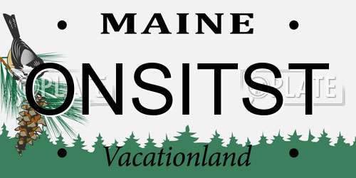 ONSITST Maine License Plate