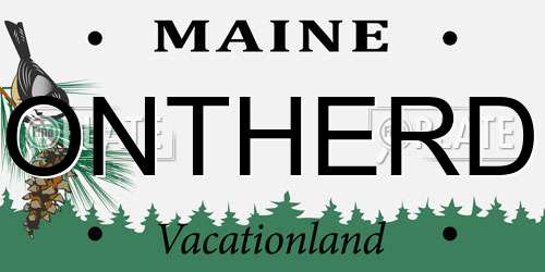 ONTHERD Maine License Plate