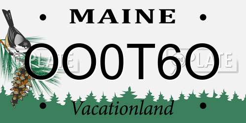 OO0T6O Maine License Plate