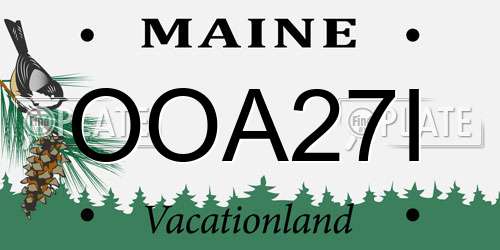 OOA27I Maine License Plate